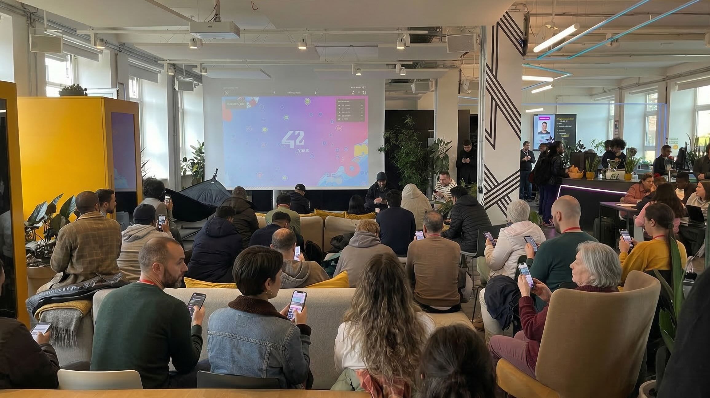 Large audience engagement at a corporate event